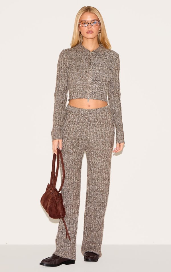 7a95c366a9164af42f4a7b795ca53a2a1afcf60a_CNL3285_3_chocolate_marl_knitted_dipped_hem_cropped_zip_up_top