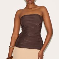 7b4e381d74deeaac99efb9302b60bb26b78ef90a_CNM8392_1_chocolate_double_layer_slinky_ruched_bandeau_longline_top