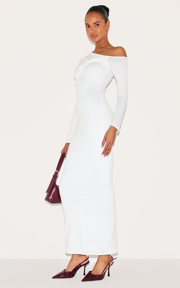 7b66e434fc5cec394142d4d1963f350b87d2881a_CNM3147_3_cream_double_contour_twist_detail_long_sleeve_maxi_dress