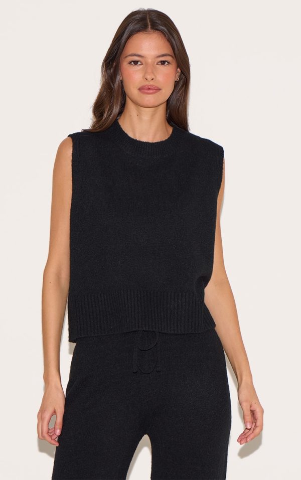 7d221046f269644335e9e3bdcf7fbcc1abb70ddb_CNL9597_1_black_marl_soft_knit_high_neck_sleeveless_top