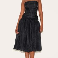 7dbca53d5f3491f06f76629efd507427bd82d49c_CNM2433_1_black_organza_ruched_bodice_midi_dress