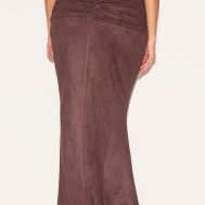 7eb8ee51418ee35fb3cb85b1e191e358955150a5_CNM2552_3_plus_chocolate_faux_suede_ruching_waist_detail_maxi_skirt