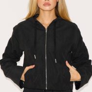 832755f216139947827cacf57044f6df8e200de1_CNM0138_1_black_peach_skin_woven_zip_up_jacket