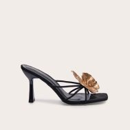 86f262c5def8c614715c24ed255858b30a062a60_CNK3612_1_black_faux_suede_square_toe_gold_flower_detailed_heeled_mules