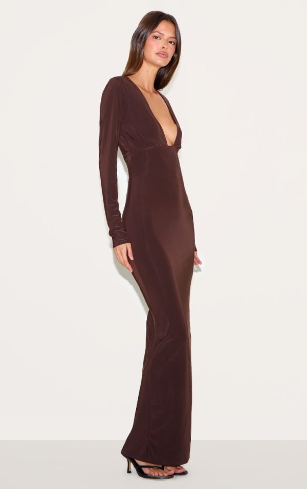 88df0e27dd60c28e74ef3b5ce5257bcde107d34f_CNM8008_3_deep_chocolate_double_layer_deep_plunge_maxi_dress