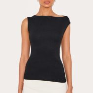 8b621803143c33a221fc4d610fe5253e7b3d9bfa_CNM3773_1_black_textured_rib_bardot_long_top
