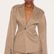 90ea2e0bfe96369a5fb22ddfdbd9462d2b92365e_CNL9296_1_light_brown_tailored_woven_cinch_waist_blazer