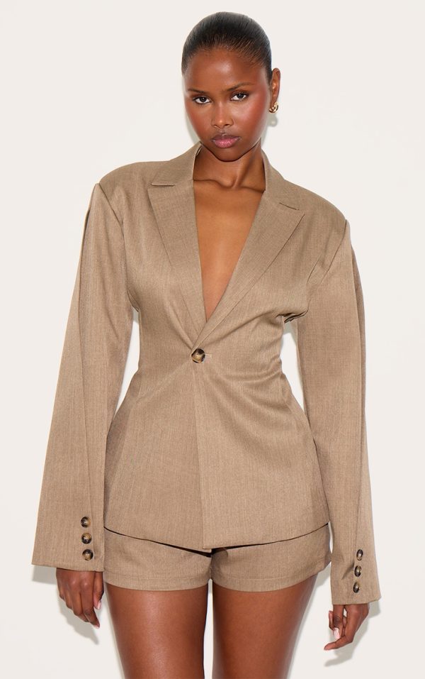 90ea2e0bfe96369a5fb22ddfdbd9462d2b92365e_CNL9296_1_light_brown_tailored_woven_cinch_waist_blazer