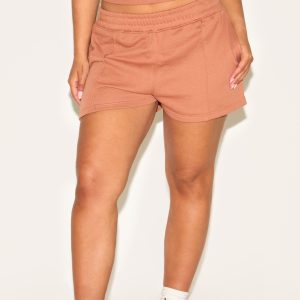 Shape Mocha Highwaisted Pin Tuck Sweat Shorts