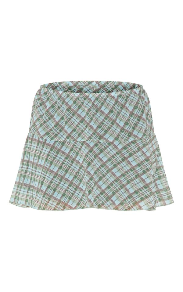 9af7832f4db5ccf15328f98f3a22a60370af1a0c_CNL9344_6_green_check_printed_frill_hem_mini_skirt