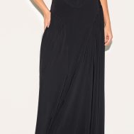 9cdb58c661431ff747bb6d4b5e8b5acd6d0456b9_CNM5501_2_petite_black_slinky_drop_waist_ruched_panel_maxi_skirt