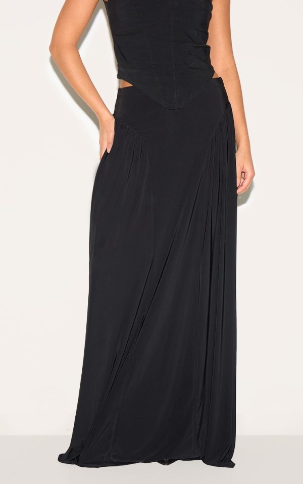 9cdb58c661431ff747bb6d4b5e8b5acd6d0456b9_CNM5501_2_petite_black_slinky_drop_waist_ruched_panel_maxi_skirt