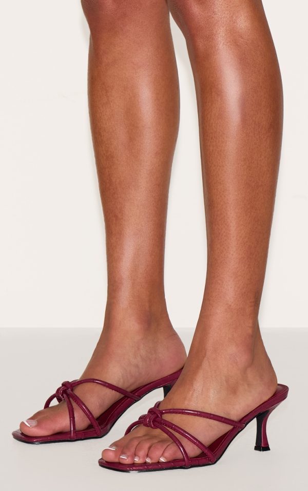 9dc54b3e542e01dcbd66e6e5105f35fe4606f875_CNK0264_5_burgundy_wide_fit_croc_pu_square_toe_knotted_heeled_mules