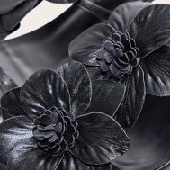 a3da9afc0ccdb7c05248feb942ab30ddb623795a_CNL6787_4_black_pu_square_toe_multi_flower_detail_mid_stiletto_heeled_mules