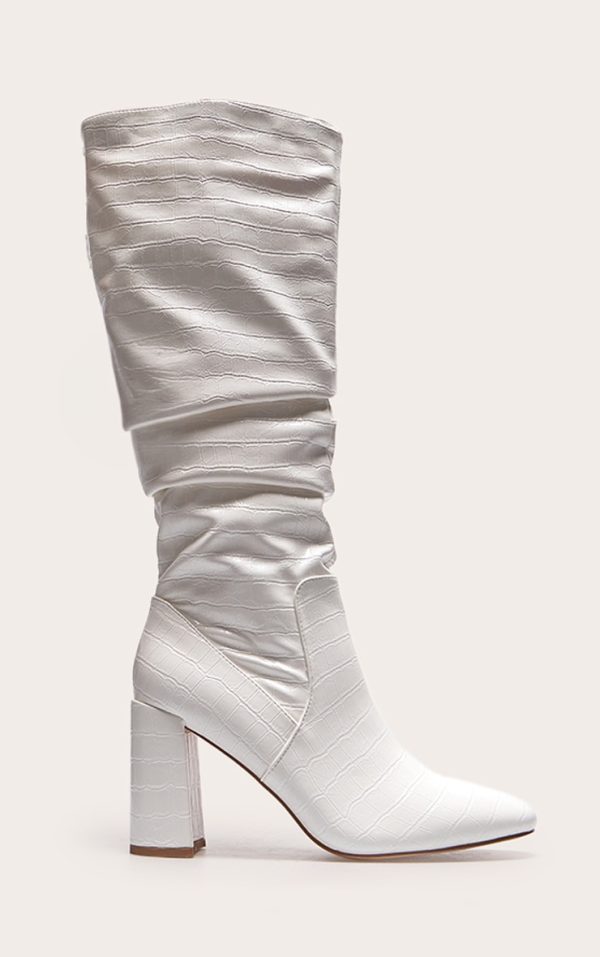 a4a3e55ccc4b2355fccf0e96153502a57fbc9998_CNH2038_1_white_pu_croc_round_toe_ruched_knee_high_block_heeled_boots