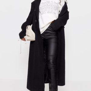 Black Hourglass Coated Skinny Jeans