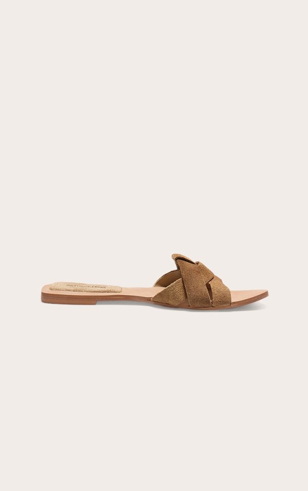 ac3d5657bca17f8496b4abba7cf21323263b6531_CNJ5065_1_beige_faux_suede_round_toe_flat_mule_sandals
