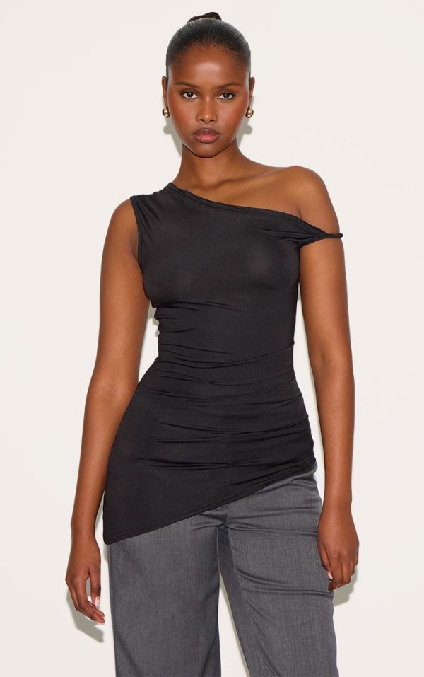 ac9765ceba94eb3551e9aa0af300538b8f57ce0a_CNM4273_1_black_ruched_detail_asymmetric_slinky_long_top