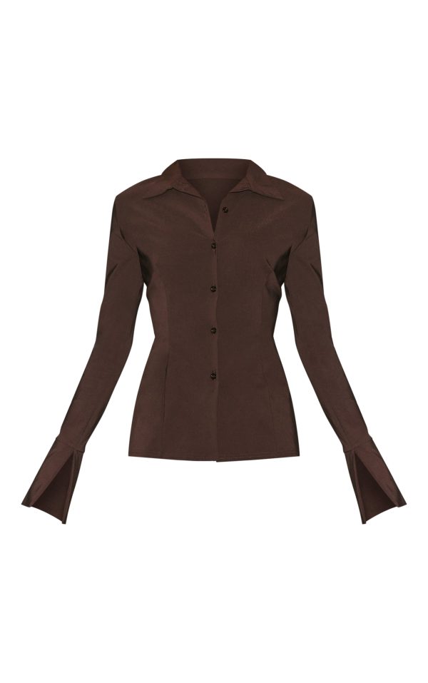 afc0fcdd0ec3916e7108eb171326ac4145110ebd_CNL8964_5_chocolate_bengaline_cinched_waist_detail_long_sleeve_shirt