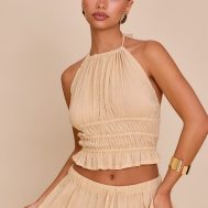 b0b6d3b7812d6f016f9202801d0a39e0d8f5fdb0_CNM6323_1_sand_textured_backless_halterneck_top