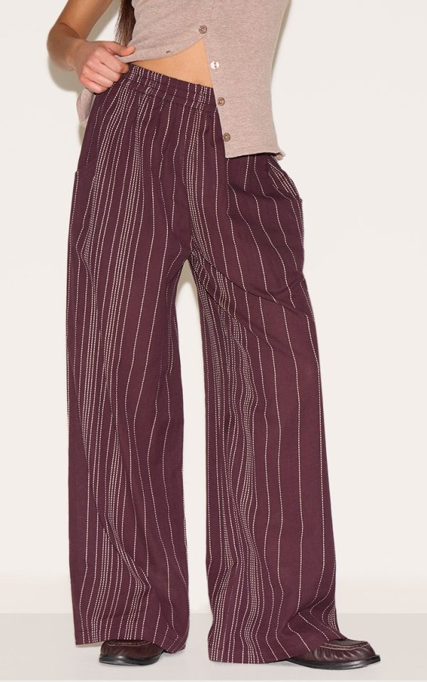 b249ea7841d541204fc48c267a351a1793e97fbd_CNM3994_2_petite_chocolate_stripe_elasticated_waist_trousers