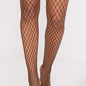 Kelsie Black Medium Net Fishnet Tights