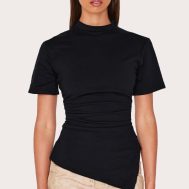 ba94fecff6ce82cbe5fc88ea6c560708443f70b3_CNL5589_1_black_cotton_ruched_side_asymmetric_hem_t_shirt