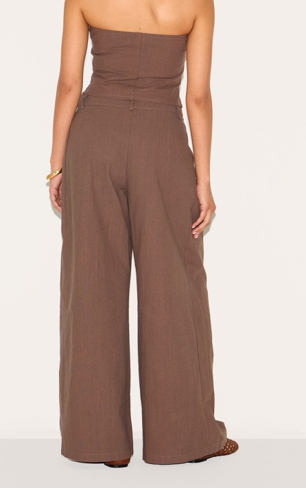 bb81ff015e66c5fad5247a9baa8b7b9b761cff21_CNM3507_3_petite_chocolate_woven_wide_leg_trousers