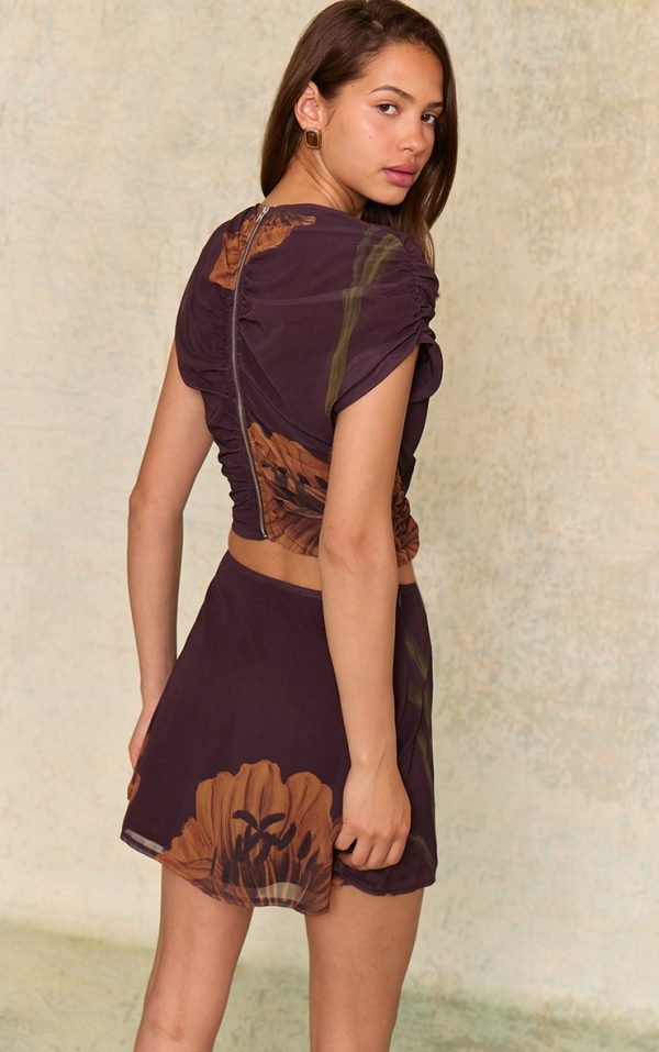 bcc9494eb4e90e822486cf537ff244fe374aec89_CNM7030_3_dark_chocolate_floral_printed_chiffon_high_waisted_a_line_mini_skirt