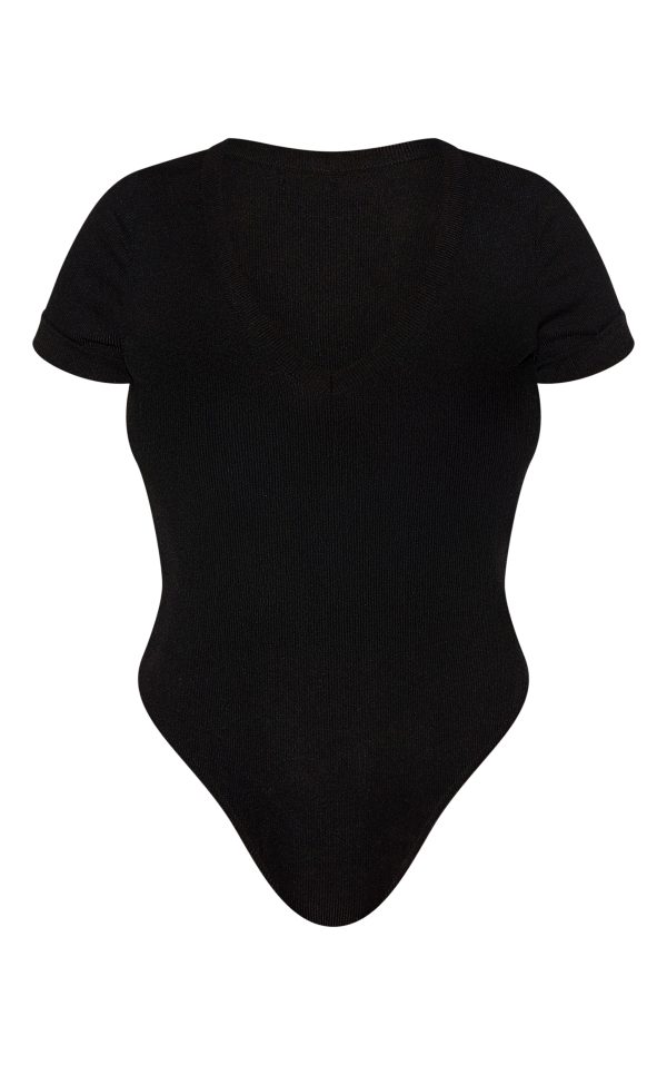 c86be22221470bf1a3f4aa13d6697ebe0110b7eb_CLR9833_5_plus_black_ribbed_plunge_short_sleeve_bodysuit