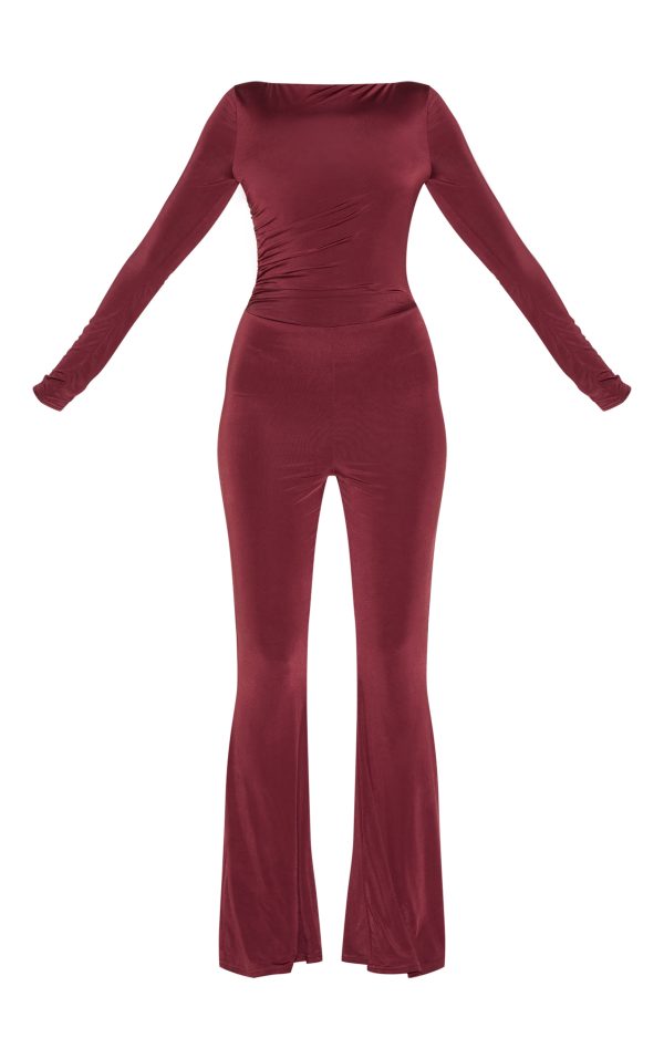 c8b83b9501a82e45f8dfc1c43dfca68e8ce2f28e_CNM3116_5_wine_double_layer_slinky_gathered_long_sleeve_wide_leg_jumpsuit