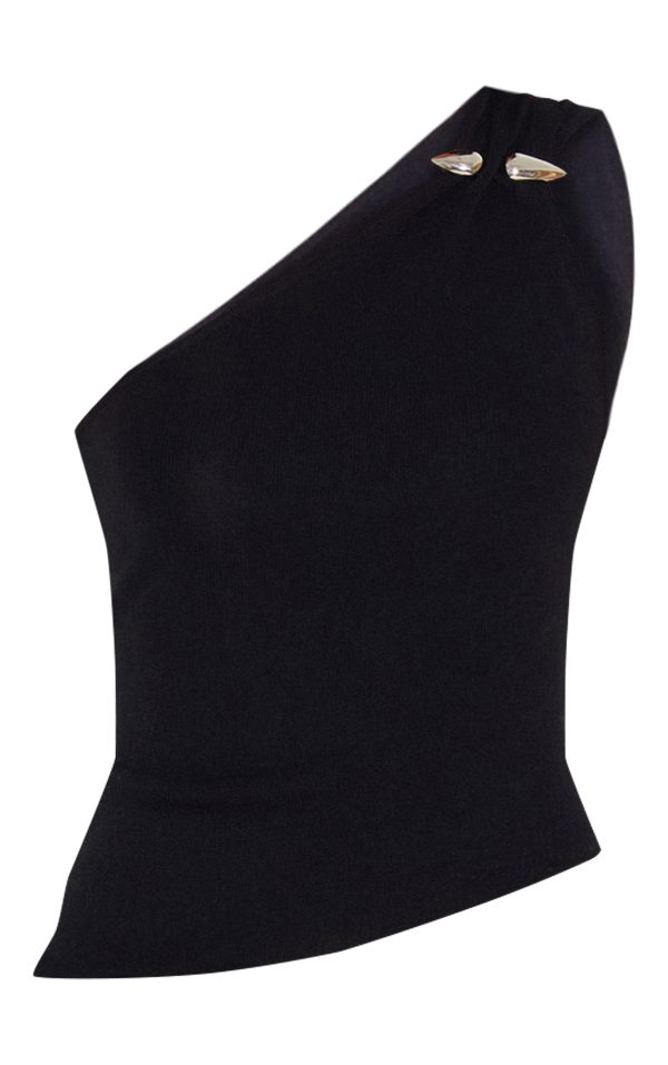 c93c13efcb7a786e0e50e8ee01c473f488885594_CNL8164_5_black_fine_knit_gold_trim_one_shoulder_top