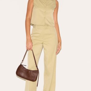 Tall Clay Tailored Mid Rise Straight Leg Trousers