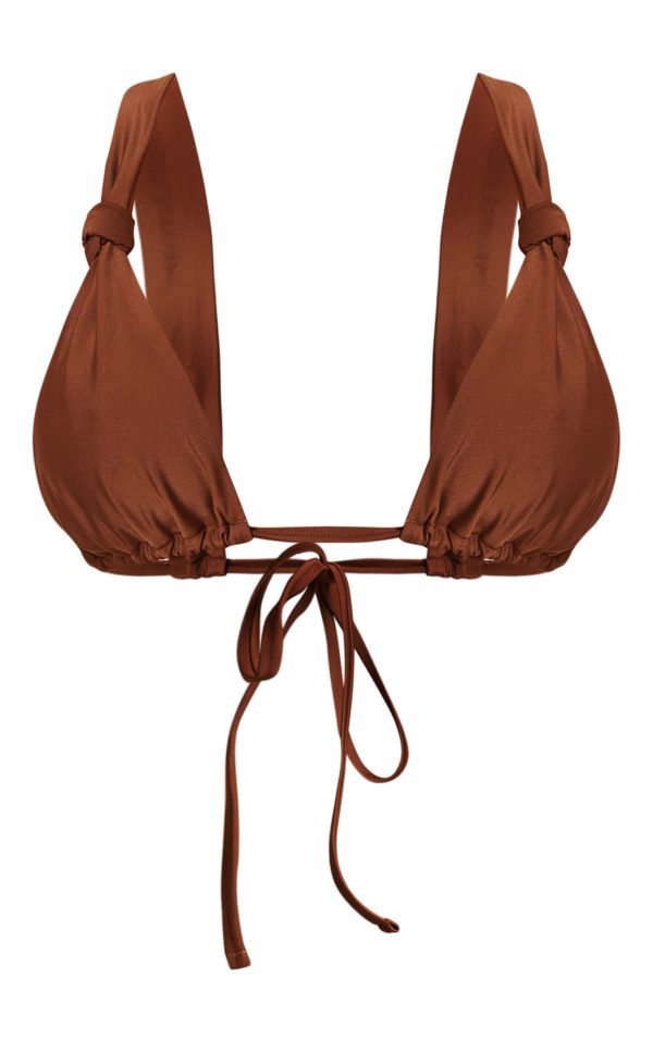cfc859ab4ace69eecb77889b81298722564c3934_CNM6862_5_chocolate_ruched_knot_detail_triangle_bikini_top