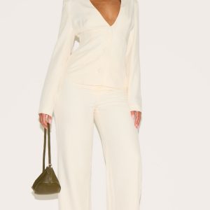 Shape Vanilla Tailored Highwaisted Wide Leg Trousers
