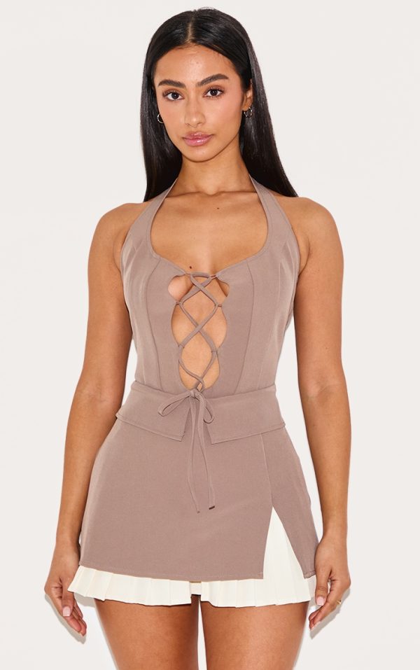 d39f02de848fccc403720e805666950c9335c5d0_CNK3758_1_petite_taupe_woven_lace_up_foldover_detail_mini_dress