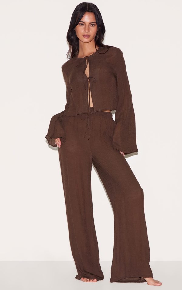 d3ee7809466c7da6c13afa628485296967e7dd89_CNL8555_3_brown_tie_front_detail_textured_woven_beach_top