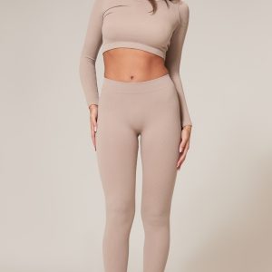 Stone Structured Contour Rib Leggings