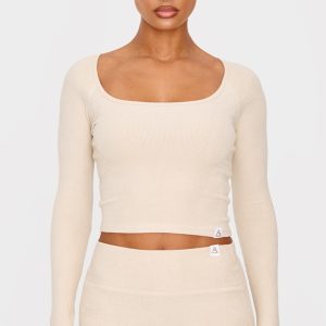 Butter Yellow Brushed Rib Square Neck Underlayer Top