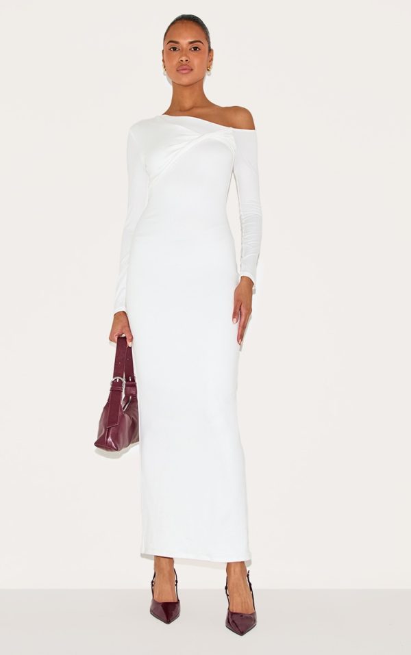 df9bb83cdb86855536eaa56e1b5236f265c967f0_CNM3147_1_cream_double_contour_twist_detail_long_sleeve_maxi_dress