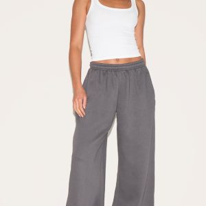 Tall Charcoal Wide Leg Joggers