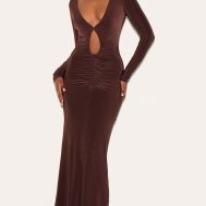 e63bbd73f0562c3dcf93735aa7ca1f7a019d7d4d_CNM8002_1_chocolate_double_layer_plunge_ruched_maxi_dress