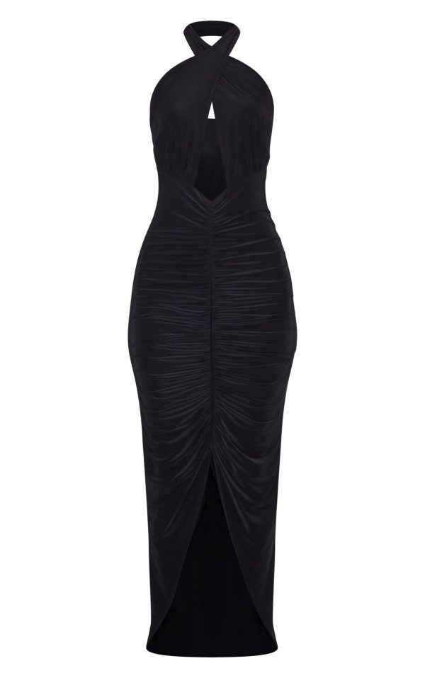 e676dae1abc8d55486dfe5b9eac35f46898c8487_CNM8001_5_black_double_layered_cut_out_ruched_maxi_dress