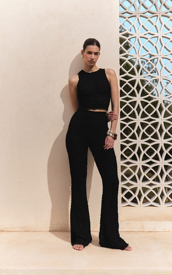 e88e2caf03127328de8ee296b20560e9a09006d9_CNM5920_2_black_shirred_chiffon_straight_leg_trousers