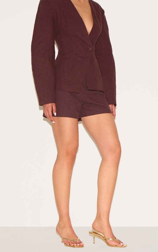 eab922f4136b6dae77c0aba99f2bdf5b6fd8c946_CNM7372_2_tall_deep_chocolate_premium_linen_look_tailored_hot_pant
