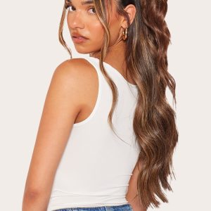 Lullabellz Brushed Out Wave 16” Claw Clip Pony In Chestnut