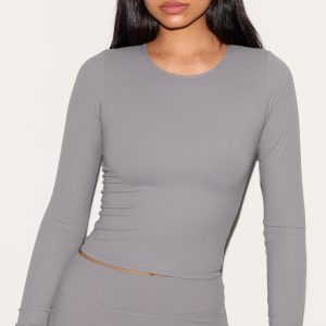 Tall Charcoal Contour Sculpt Long Sleeve Top