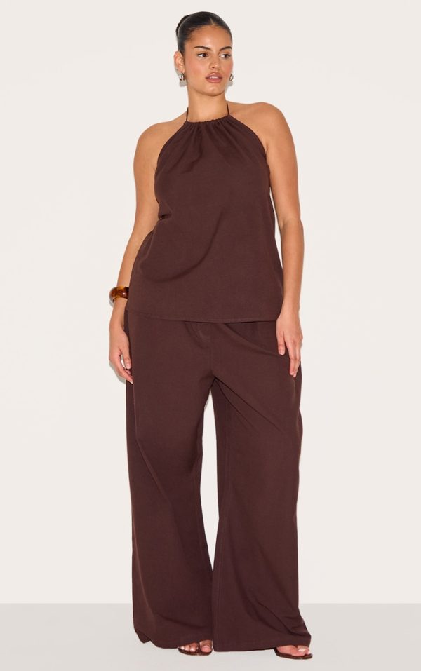 ef4fe7618a03a456363f9ab8d1424d2d7a78d866_CNM5115_3_plus_dark_brown_striped_halterneck_top