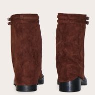 f135d33532449aaada0c2d07f136d9dafa3056c4_CNL7145_3_chocolate_faux_suede_round_toe_fold_over_buckle_strap_ankle_boots