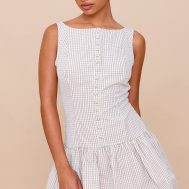 f155ee41a41353de9914fdf253607846e76a94d8_CNM1544_1_taupe_checked_scoop_back_button_down_shift_dress